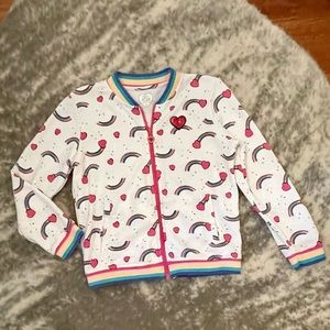 5/$25 Girls Rainbow Zip-Up Sweatshirt Jacket